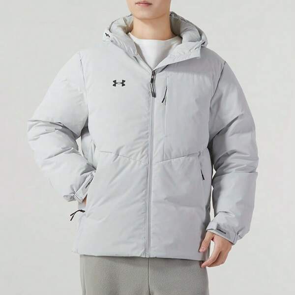 Under Armour Kurtka puchowa Under Armour męska i damska, nowa, sportowa, outdoorowa, rekreacyjna, ciepła, wiatroszczelna, z kapturem 23600801-009