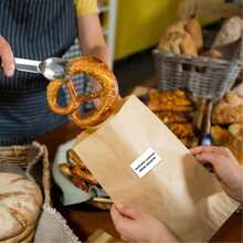 6 卷 50x80mm 标签 M110 标签白色 M220 标签（1.96 英寸 X 3.15 英寸）适用于 M220 M200 M221 M110 标签打印机，方形热敏标签兼容 Phomemo M110 M220 M221 M200 标签机 - 100 个标签/卷，适用于学校用品，返校 - 白色 - 查看 4