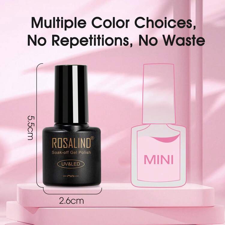 ROSALIND 24 PCS Gel Nail Polish Set-20 Colors Gel Polish Kit Base Coat Glossy Matte And Glitter Top Coat Nail Polish Set Dark Purple Orange Nail Art Polish Manicure Gifts With Box - 04 - View 10