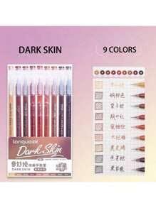 Languo 213 Pcs 1 Set High Capacity Color Neutral Pen Gel Pen Acrylic Paint Markers Pens, Student Painting Drawing 207 Colors Color Handbook Pen, Painting Graffiti Outline Can Be Stacked Color Fine Tip Neutral Pen 0.6mm, 24 Color System Set Candy Color Morandi Color Cute Stationery Pen