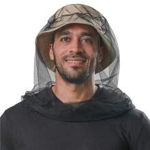 1pc Anti-Insect Anti-Mosquito Head Net Hat, Lightweight Breathable Mesh Design, UV Protection, Packable Polyester Headwear, Suitable For Fishing, Camping, Hiking, Outdoor Activities - Unisex
