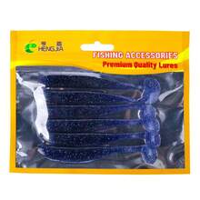 HENGJIA 6pcs/Pack 100mm 5.4g Soft Lures, Artificial Soft Baits For Bass Fishing, Silicone Dual-Color Wiggling Lures - Multicolor - View 8