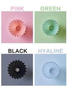 1Suit Origami pliabil rășină cafea Dripper filtru ceașcă picurare + suport 2 buc - spălare manuală doar, reutilizabil plastic Dripper pentru turnare, presă franceză și espresso - ideal pentru casă, cafenele și restaurante, accesorii pentru cafenea bar