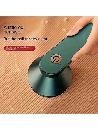 1 件可充电便携式电动除毛器、织物剃须刀，有效快速去除家具、地毯、衣服上的绒毛、毛球和棉绒（绿色）