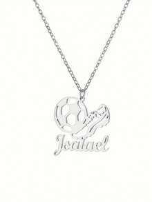 Collar con colgante personalizado inspirado en el fútbol - Regalo adecuado para amantes del fútbol, niños y niñas, regalo de graduación, regalo de regreso a la escuela, moda de regreso a la escuela - Multicolor - Ver 3