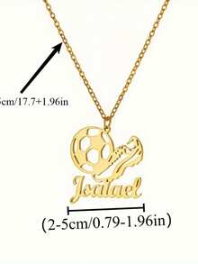 Collar con colgante personalizado inspirado en el fútbol - Regalo adecuado para amantes del fútbol, niños y niñas, regalo de graduación, regalo de regreso a la escuela, moda de regreso a la escuela - Multicolor - Ver 4