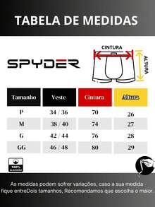 Kit 5 Original Spyder Men's Boxer Briefs Spring Collection - Negro - Ver 9