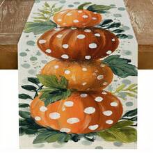 1 Piece Of Halloween Patterned Table Flag, Including Pumpkin And Black Cat, Made Of 72 Inch Knitted Polyester Fiber, Suitable For Holiday Gathering Tables, Home Kitchen Decoration, And Gifts.