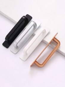 1 Piece Of No-Drilling Door And Window Handles For Sliding Doors, Glass Door Handles For Wardrobes, Drawers And Cabinet Doors, Easy To Install And See Through Handles.