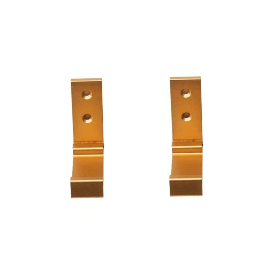 1/2 Uds ganchos plegables puerta de pared ropa abrigo sombrero bolsas perchas aleación de aluminio cocina baño ganchos de toalla a prueba de herrumbre gancho plegable - 2 piezas de oro - Ver 1