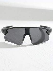 1pc Half-Frame Integrated Lens Cycling Glasses, New Wrap-Around Style Fashion Sports Eyeglasses, Suitable For Cycling, Running, Hiking And Various Outdoor Activities Autumn Accessories Goggles