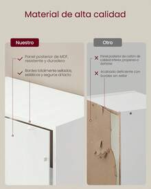 Librería de 3 Niveles con estantes Ajustables, estantería Infantil y Unidad de Almacenamiento para Oficina en casa de Estudio, 60 x 24 x 93 cm, Blanca - Blanco - Ver 6