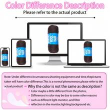 3/5/8Roll Black Brazilian Wool Hair Yarn For Hair Crochet Braiding Braid Twist Warps Senegalese Twisting Jumbo Braids Faux Locs Box Braids Knitting Hair Braids 70G/Roll - Black Brown - View 8