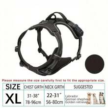 Arnés para perros, arnés para mascotas sin tirón con 2 clips para correa, chaleco acolchado suave ajustable para perros, chaleco reflectante Oxford sin ahogo con asa de control fácil para perros grandes - El chaleco y la cuerda no son un conjunto y deben comprarse por separado