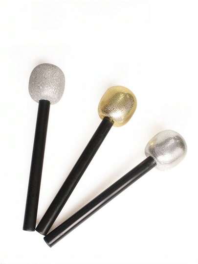 1 peça de decoração de Halloween, microfone falso para canto, para festa, bar, apresentação, promoção