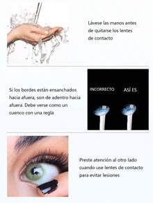 Lentes de contacto colores nuevos compra uno lleva otro gratis lentes delgados diámetro grande 14.5 mm desechables anuales con pinzas y clips colores al azar ideal para Halloween fiestas cosplay - Multicolor - Ver 8