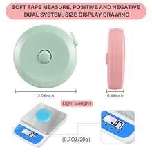 Mini Soft Ruler, Body Measuring Tape Retractable, Fabric Sewing Tailor Cloth Knitting Craft Weight Loss Measurement, Double-Sided