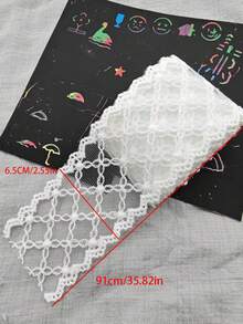 1碼米色蕾絲用於針線活DIY 蕾絲和刺繡裝飾用於縫紉材料自製蝴蝶結髮飾 - 米色 - 查看 11