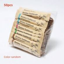 10/20/30/50/60支竹牙刷套装，软毛设计，适合敏感牙齿和牙龈，提供全面的口腔卫生，适合日常居家使用。适合旅行和酒店 - 彩色 - 查看 21