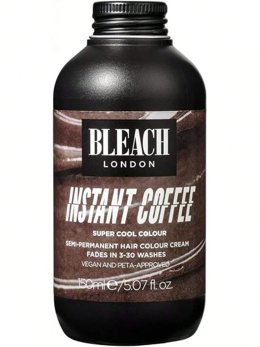 Bleach London Instant Coffee Colour - Light Soft Brown Hair Dye For Blonde Hair - Vegan & -Approved Semi-Permanent Direct Dye - 150 Ml - Pastel Mint Green - 查看 1