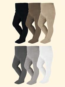 5件套婴儿纯色打底裤，秋冬 - 彩色 - 查看 2