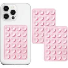 2个装硅胶双面吸盘手机支架，防滑免提硅胶吸盘手机支架，防水吸盘支架，适用于浴室，适合手机自拍和视频录制，防滑手机背贴，黑色/白色/粉色 - 彩色 - 查看 8