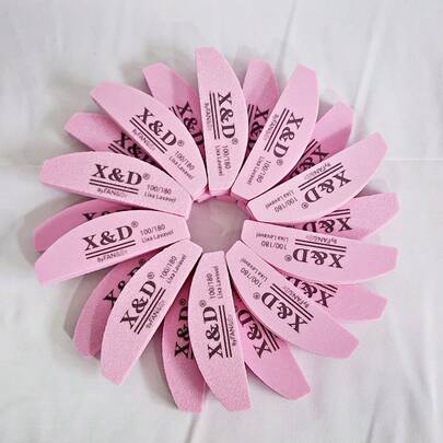 Kit 20 Mini Lixa Buffer Boomerang Polidora Nails Designer FN