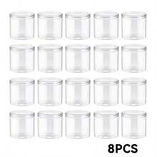 1/4/8/12/16/24PCS 4盎司带盖塑料罐，防漏化妆品罐，带翻盖 - 可再填充，不含硫酸盐，适用于面霜、乳液、药膏、眼影、样品和旅行储存 - 彩色 - 查看 19