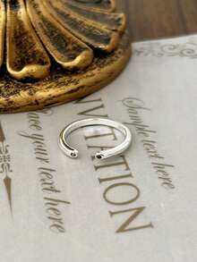 foxanry خاتم عتيق بسيط قطعة واحدة، مجوهرات للنساء، للارتداء اليومي، هدية ترويجية