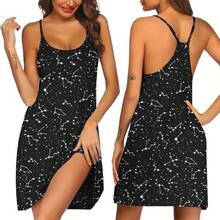 Women's Racerback Sleeveless Nightgown, Sleepwear - 星座 - 查看 11