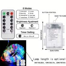 200/100/50 Lights Battery Box String Lights, Battery Powered LED String Lights With 8 Modes And Remote Control, Ideal For Patio, Camping, Tent, Pool, Garden, Fairy Lights For Halloween, Thanksgiving Decoration - 8 Modes - View 7