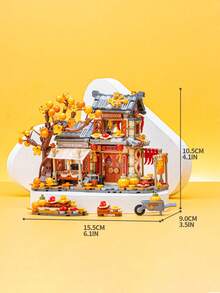 Juego de bloques de construcción en miniatura LOZ, decoración de escena callejera de panda, modelo de casa de árbol de flores de cerezo, recuerdo coleccionable, rompecabezas 3D de micropartículas, regalo del Día de San Valentín, regalo de cumpleaños para hombres y mujeres