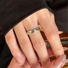 Anillo personalizado minimalista y creativo "Viva La Vida", joya única para mujer, anillo casual y sencillo unisex para uso diario, accesorio de joyería ajustable