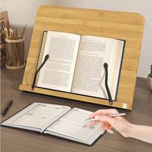 1 pieza Estantería de madera ajustable - Soporte multifuncional de 8 esquinas para lectura/caligrafía, escritorio para portátil y tableta, adecuado para oficinas/salas de estudio (base antideslizante)