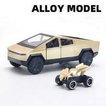 1：36 Cybertruck 皮卡模型玩具，收藏卡车仿真锌合金回力模型车，压铸车辆皮卡装饰礼物 - 彩色 - 查看 12