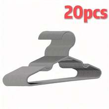 10/20pcs Plastic Hangers - Closet Hangers, Grey, Pink, Green, White, Blue, Black, Small Size Hangers, Suitable For Shirts, Dresses, Clothing Storage Organization, Hangers, Fashionable Hanger Design, Sturdy Hanger Design