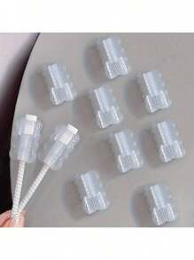 5 piezas de fundas de cable de resina ABS: protege tus cables contra roturas y desconexiones