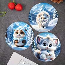 6pcs/Set Unique Wooden Coasters - Heat Resistant, Decorative Drink Mats For Coffee And Tea Cups - Perfect For Home, Cafe And Party Decor, 1 Set Of 6, 300 Sets Of 1800 Pcs