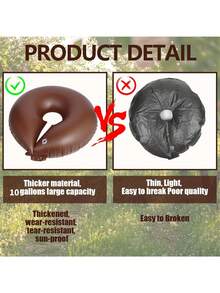 2 Extra Large PVC Watering Bags, 10/15 Gallon Capacity, Slow Release Automatic Plant Watering With Sunscreen And Moisturizing Function, Suitable For Gardens, Orchards And Forests - A - View 11