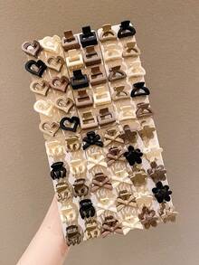 10/30 件女孩彩色简约小发夹 - 彩色 - 查看 1