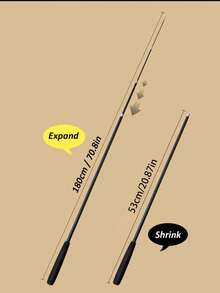 1 st, 1,8 m, 4-delad infällbar kattleksak med retastroppar, fiskespö-stil, kan användas för sittande kattlek, fjärrstyrd kattretas, utbytbar, fritt svängande i alla riktningar, extra stor räckvidd, stimulerar katters glädje - Vitt - Visa 8