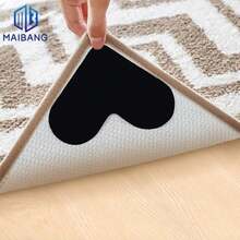 4pcs/8pcs/10pcs/12pcs/16pcs/20pcs/24pcs/30pcs Cross-Border Heart-Shaped Carpet Anti-Slip Floor Mat Grip Tape, Rug Gripper