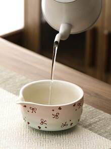 1/6pcs Japanese Matcha Tea Set, 530ml Capacity, Includes Cute Bow Matcha Bowl And Matcha Whisk, Suitable For Making Matcha Latte, Gift For Matcha Lovers