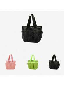 حقيبة تخزين للحمام، حقيبة تخزين لوازم الحمام، حقيبة محمولة للتنظيف والتنظيم في الحمام، سلة تخزين محمولة باليد