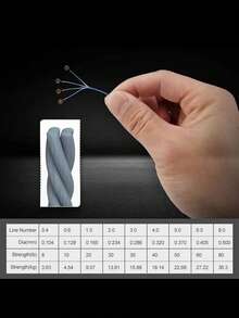 JOF Super Strong Fishing Line-300YDS/500YDS/1000YDS 4-Strand Multifilament PE Anti-Abrasion Braided Line For Smooth Long Casting, Available In 8-80LB Options Random Delivery