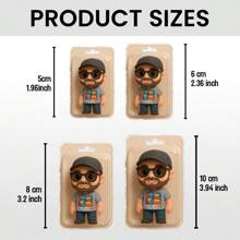 Catygift Llavero con renderizado de IA personalizado a partir de una foto, estilo de figura de juguete de dibujos animados, recuerdo conmemorativo personalizado, llavero con personaje basado en foto apreciada, regalo de Navidad para seres queridos, regalo de condolencia único, ambiente cálido