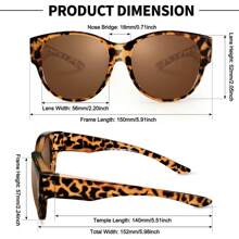 Polarized Glasses Fit Over Prescription Glasses For MenWomen, Oversized Square Glasses, Protection