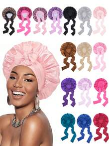 Bonnet Queen Silk Bonnet For Sleeping Satin Bonnet Hair Bonnet Black Bonnet For Men Tie Bonnet For Women Adjustable Bonnet For Natural Hair Curly Hair,Bonnet,Shower Cap,Hair Products And Accessories For Barber Salon Beauty Travel Essentials,Back To School,Travel Holiday Essentials,Hair Accessories For Women