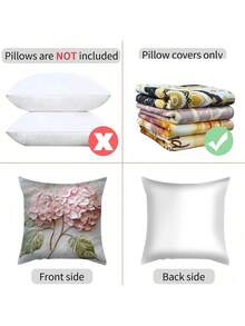 1 件 45.72x45.72 厘米复古绣球花图案抱枕套，柔软绒面涤纶面料，单面印花，低致敏性，可机洗，拉链封口，适合农舍风格室内/室外装饰（不含枕芯），农舍风格抱枕套，家居装饰，经典设计，耐用材质，靠垫套，室内设计师 - 彩色 - 查看 8