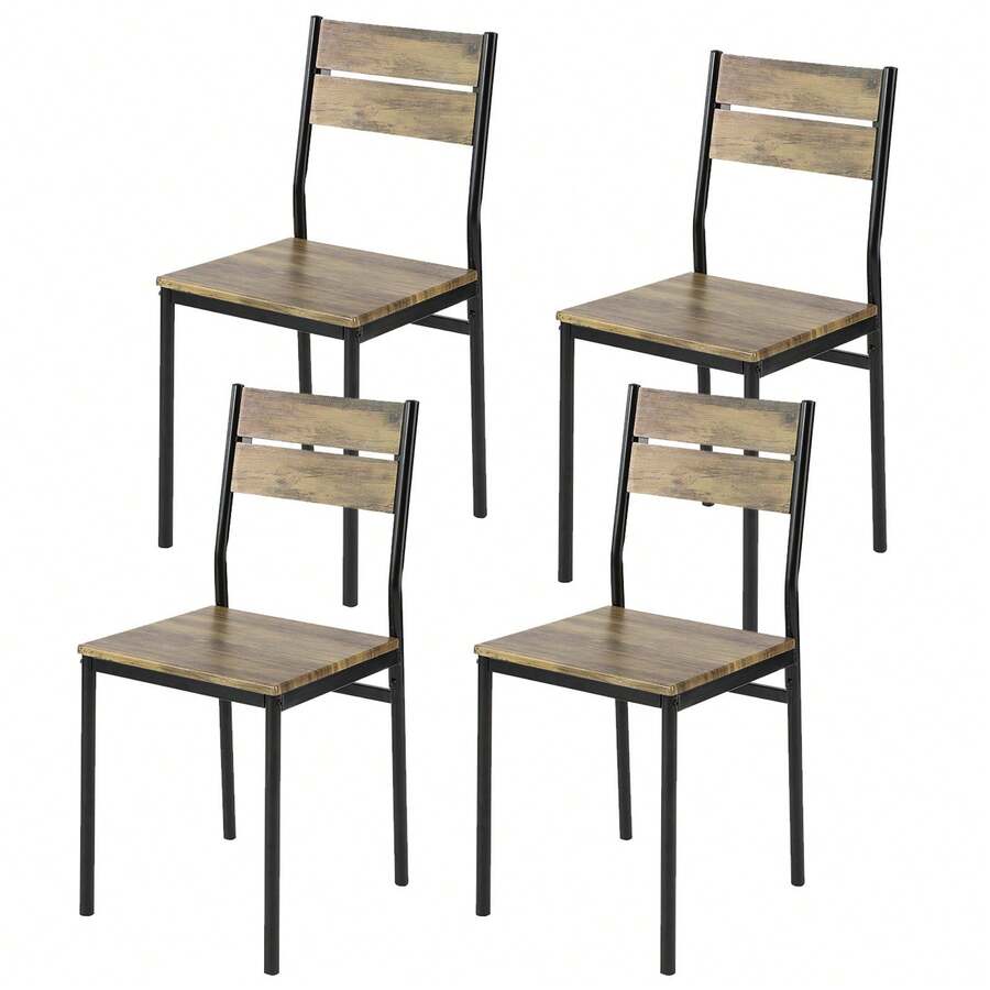 SoBuy Set Of 4 Dining Room Stools, Kitchen, Restaurant FST72-Nx4 - Brown - View 1